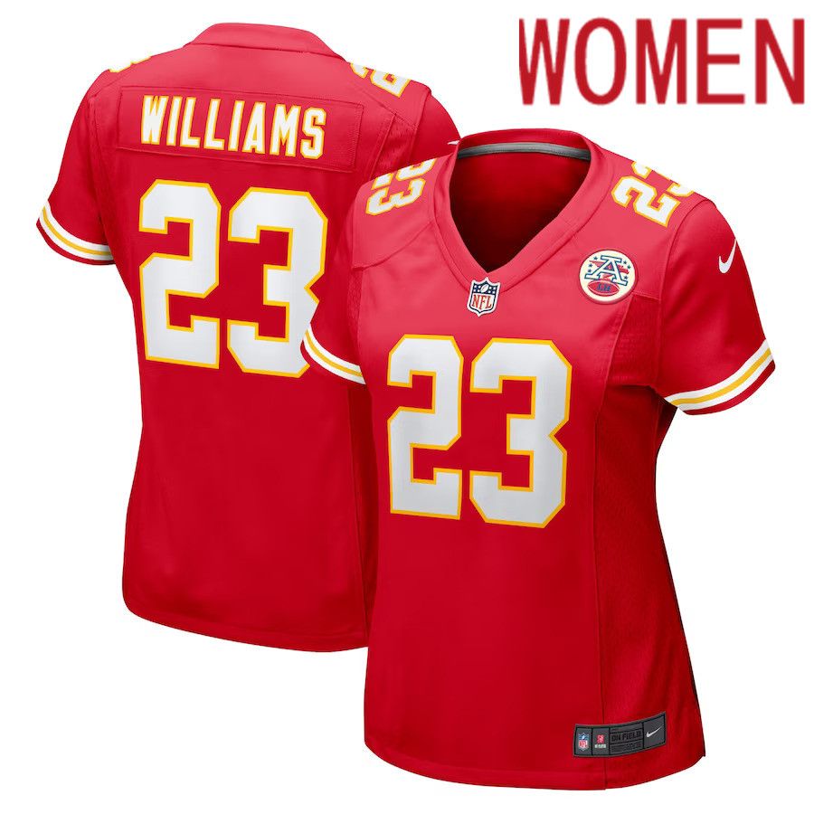 Women Kansas City Chiefs 23 Joshua Williams Nike Red Game Player NFL Jersey